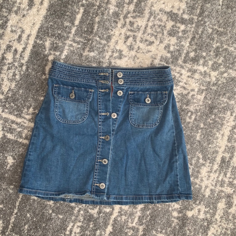 Denim mini skirt